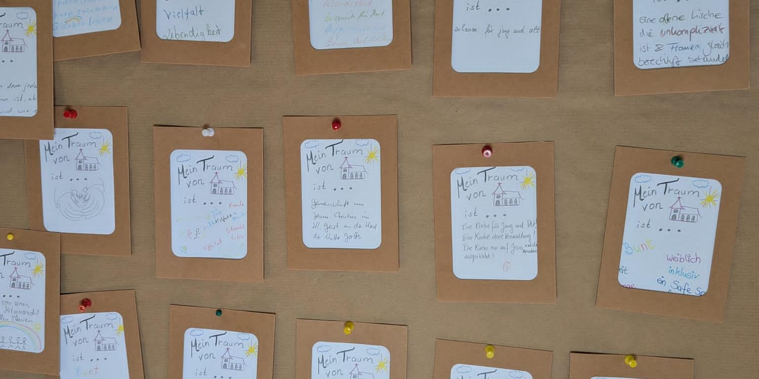 Synodalversammlung 2025 Gedankenboard (c) Pastoraler Raum Kaisersesch Synodalversammlung 2025 Gedankenboard